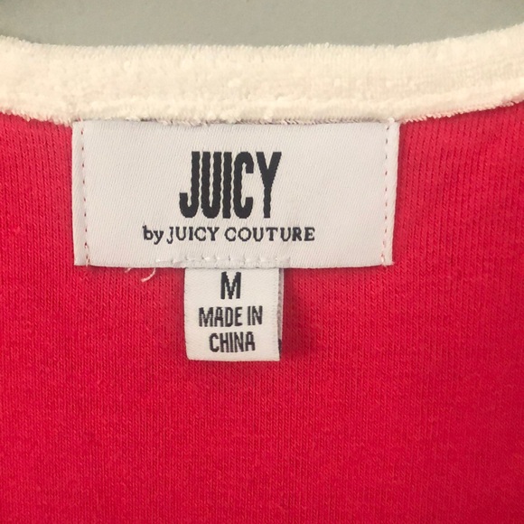 ⭕️ PRICE FIRM Juicy Couture Terry Cloth Pink Slit Sundress Size Medium - Picture 5 of 8